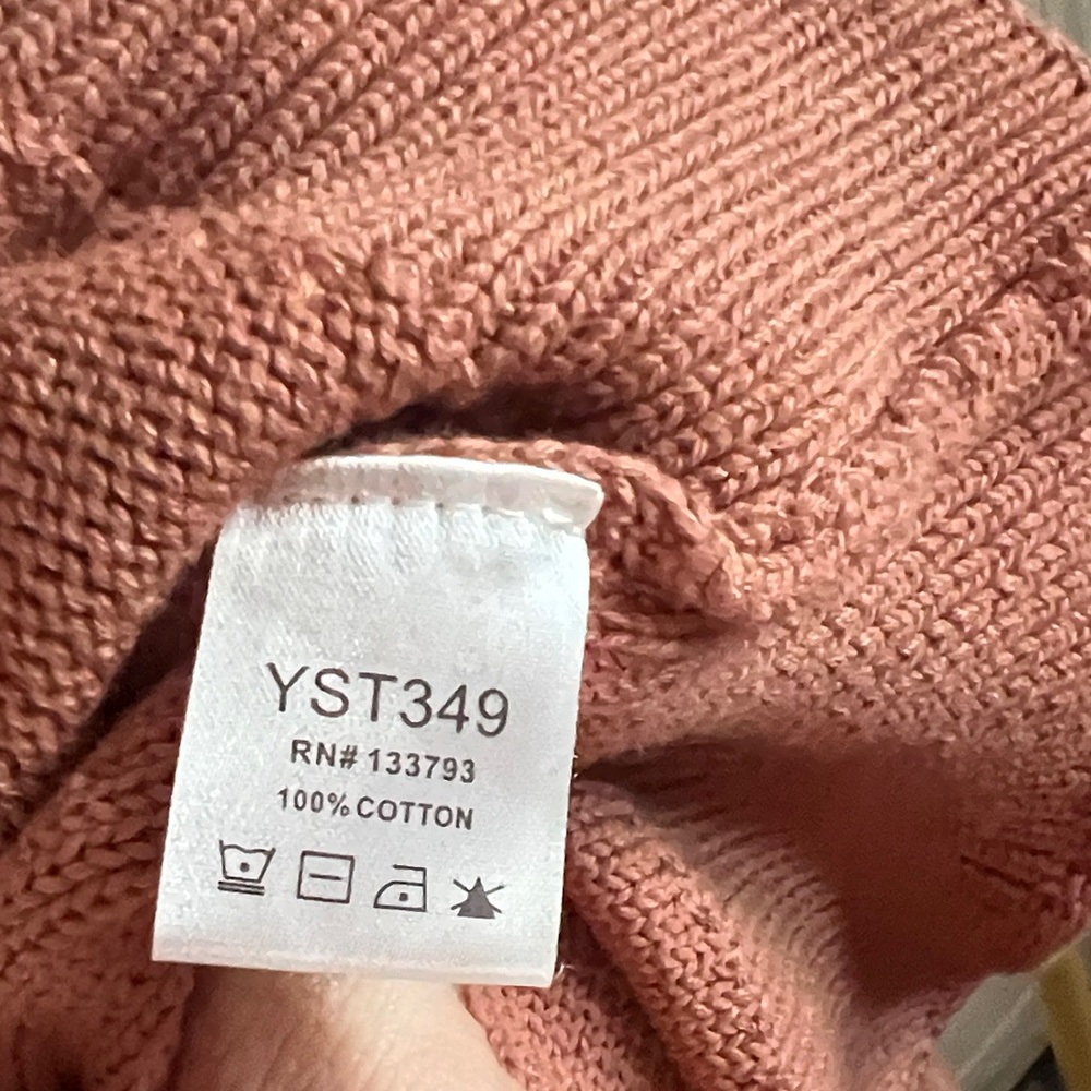 POL Rust Orange Sweater with Pocket - Picture 3 of 4